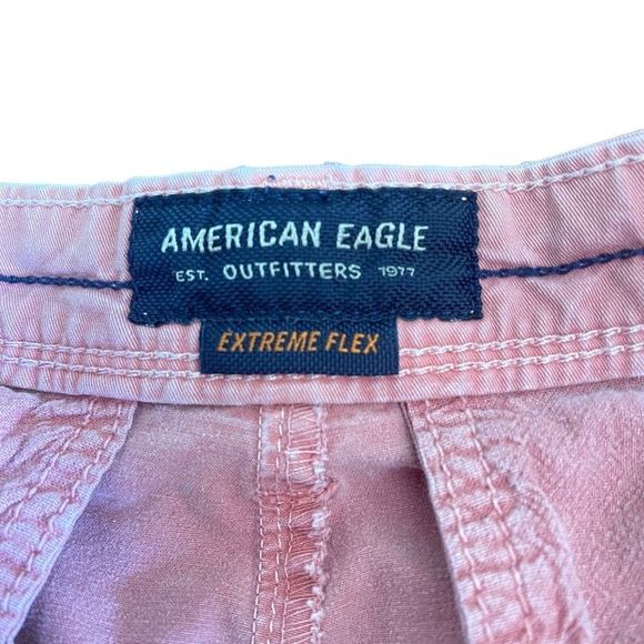 American Eagle Extreme Flex Flat Front Khaki Chino Men’s Slim Shorts Size 32 - Picture 6 of 9
